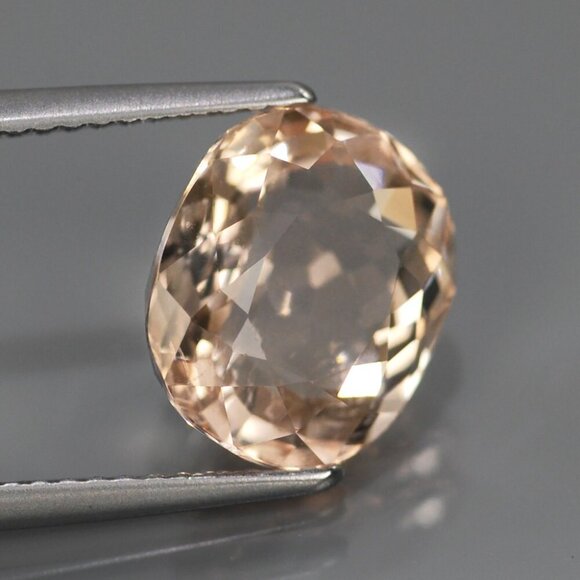Natural Gem 4.31ct 11 x 9.5mm Cushion UNHEATED Peach Pink Cor-De-Rosa MORGANITE - Picture 2 of 3